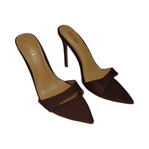 Miss Lola Brown Stiletto Mule 4" Heels Size 9